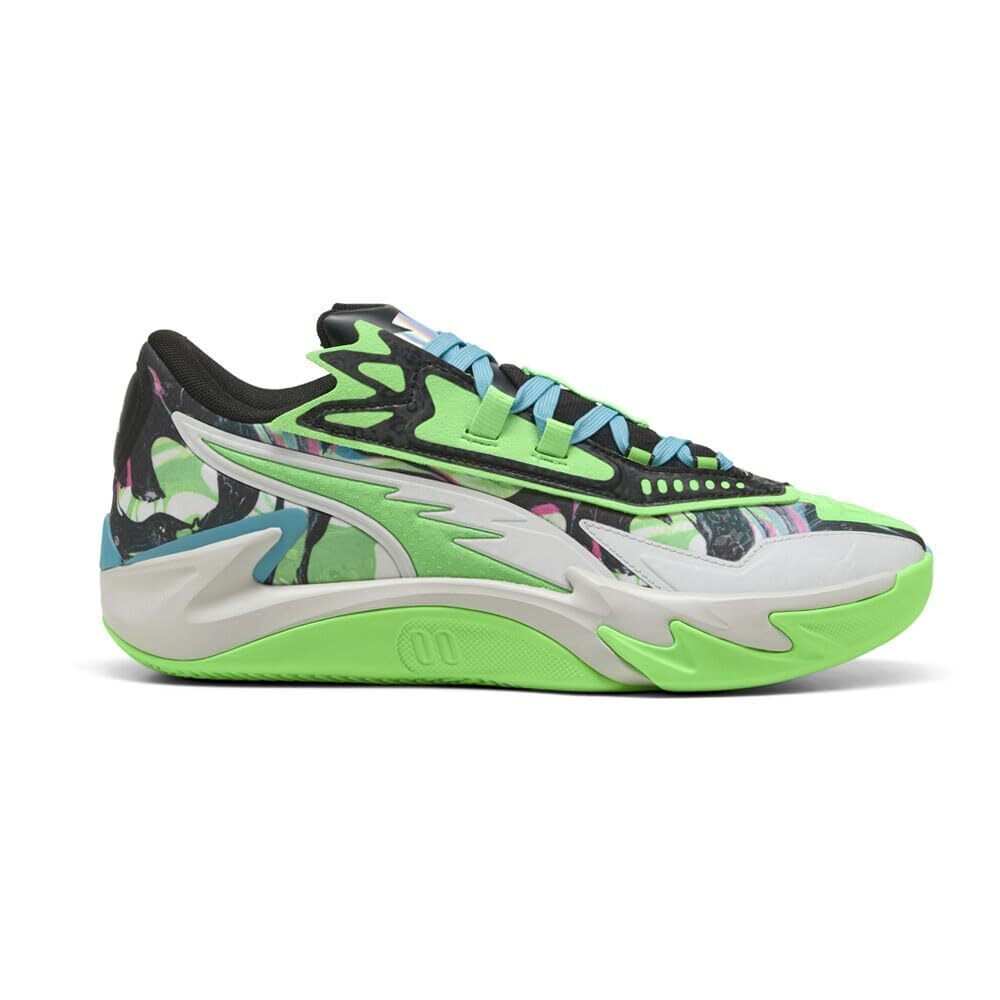 Puma Men's Scoot Zeros II Basketball Shoes, Bright Aqua/Feather Gray 10.5 Medium